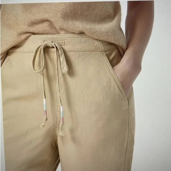 J. Crew Tie Waist Linen Blend Seaside Pant in Desert Sand - Size Medium - Picture 2 of 10